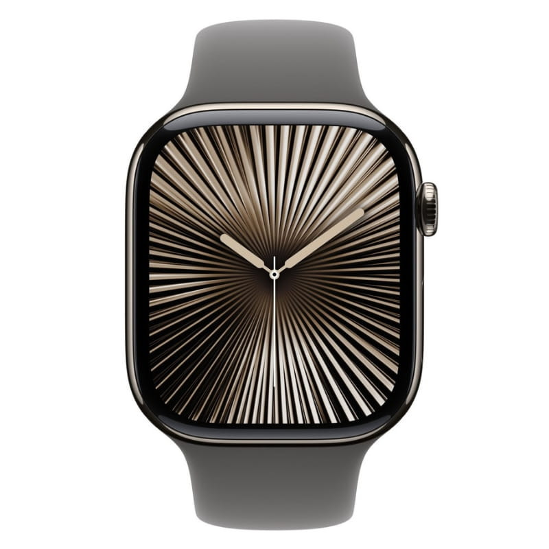 Apple Watch Series 10 GPS + Cellular 46 mm Titane Naturel avec Bracelet Sport Gris S/M - Ítem1