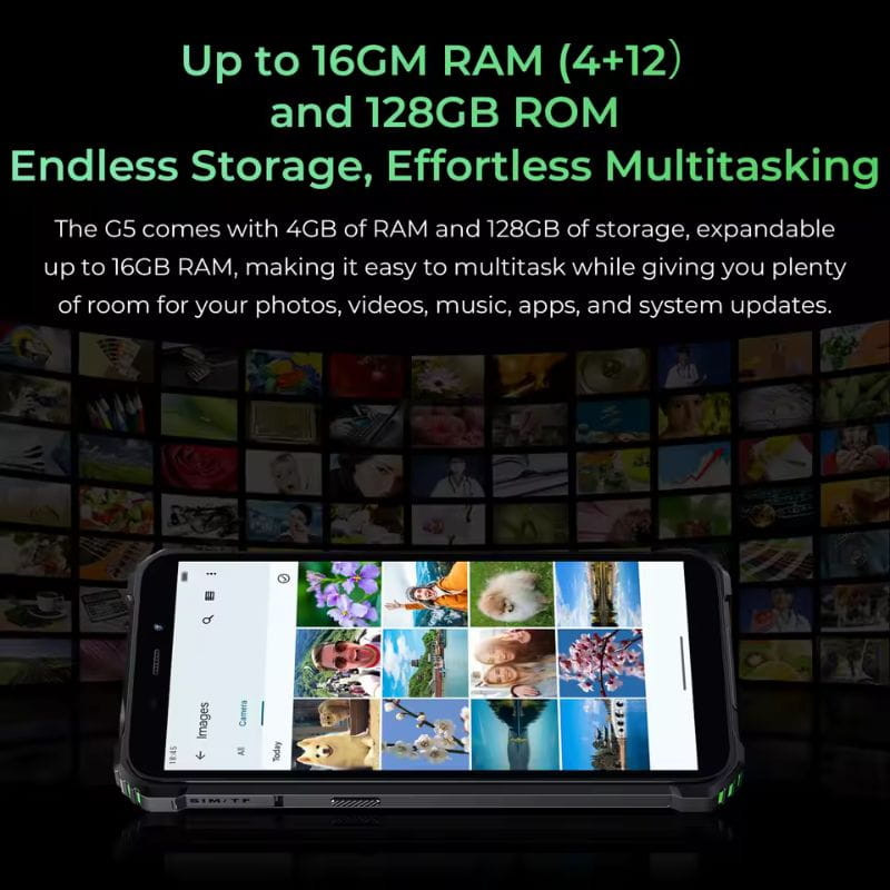 Oukitel G5 4 GB/128 GB com luz de acampamento, Preto Rugged - Item2