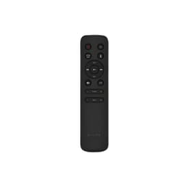 Télécommande noire Philips Tab4000 10 2.0 60 W, compacte avec boutons ronds, touches volume, lecture, modes EQ et logo Philips en bas