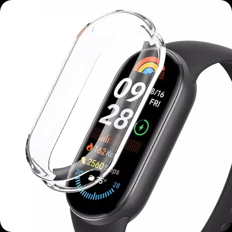 Coque PC + Verre Trempé Xiaomi Smart Band 10 Transparent