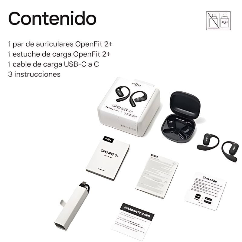 SHOKZ OpenFit 2+ Negro - Auriculares Inalámbricos Bluetooth - Ítem4