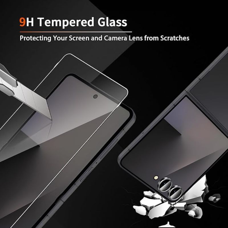 Film en verre trempé 3D plein écran pour Samsung Galaxy Z Flip7, transparent, bord à bord, découpe précise pour caméra, protection anti-rayures et - Ítem1