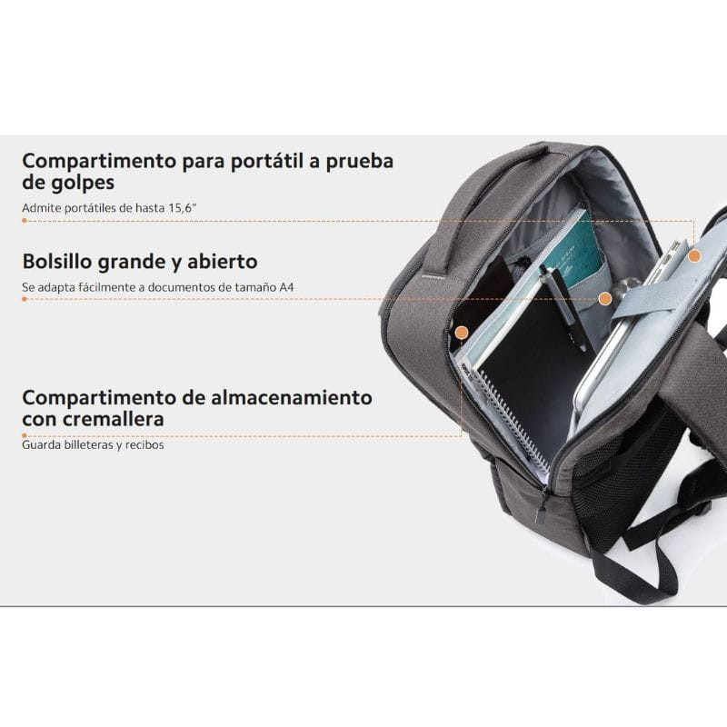 Mochila Xiaomi Commuter Cinzento Escuro - Item1