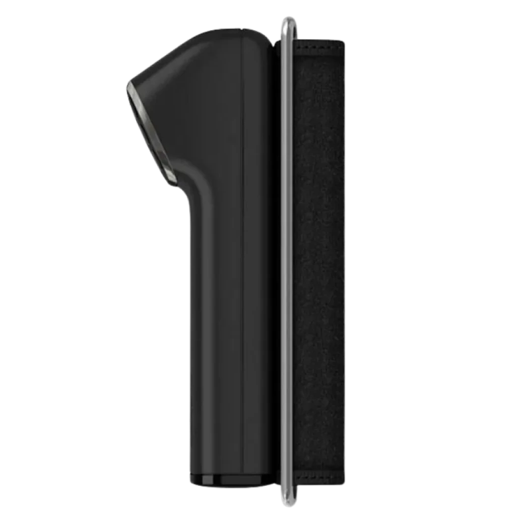 Garmin Index BPM - Tensiómetro inteligente em preto com ecrã OLED que mostra SYS e DIA, ícone WiFi, botões laterais e design vertical compacto - Item3