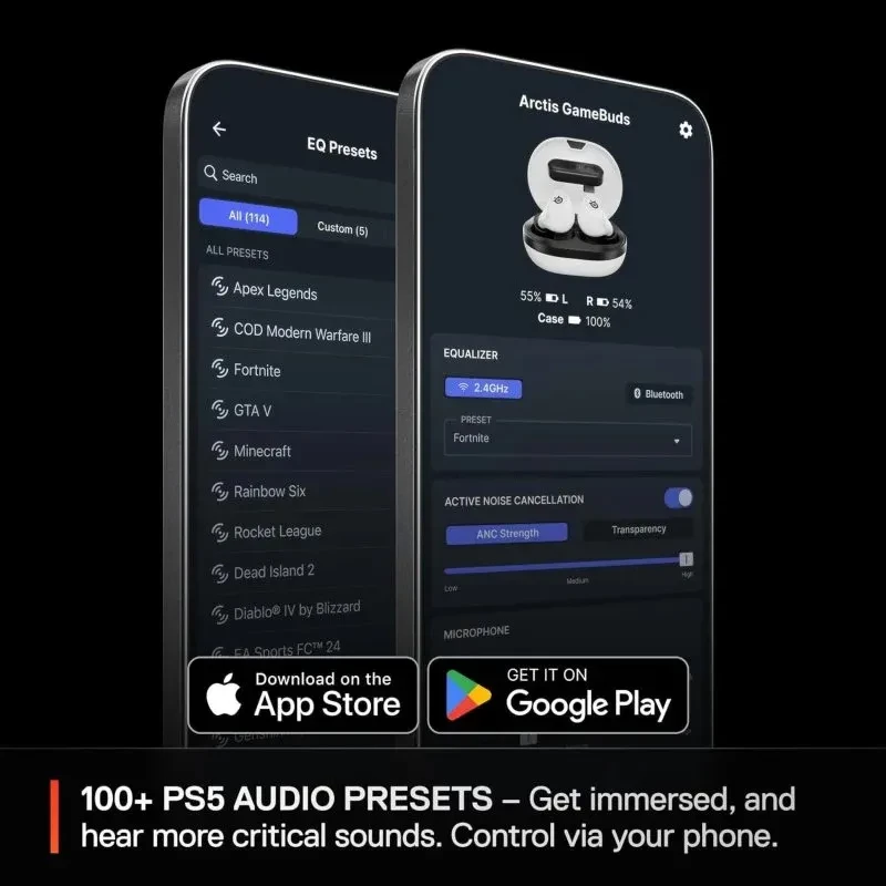 SteelSeries Arctis GameBuds - Écouteurs sans fil Bluetooth à réduction de bruit pour PS5 Blanc - Ítem6