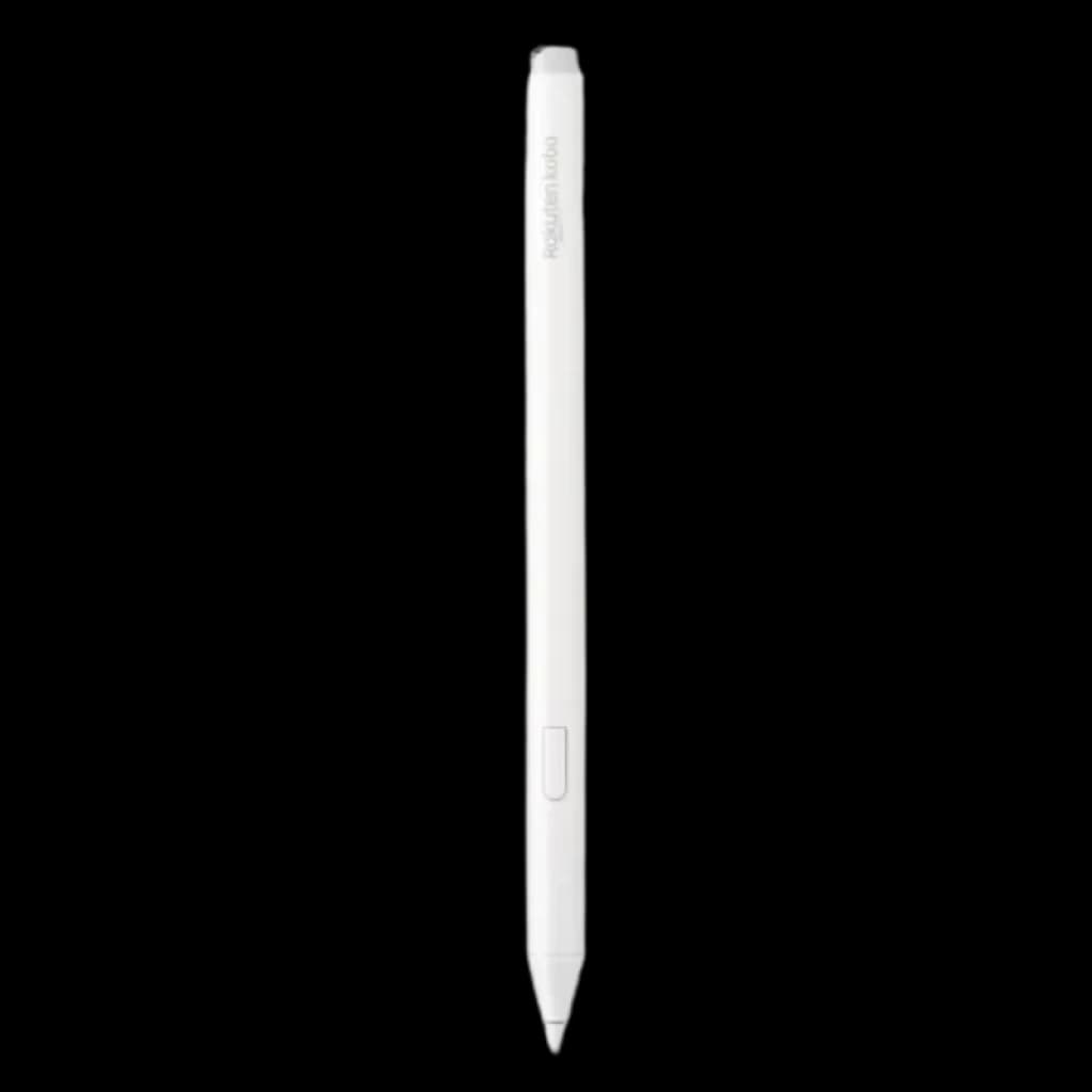 Rakuten Kobo Stylus 2 Blanco para eBooks con cuerpo delgado, botón lateral, punta fina y carga USB-C; diseño minimalista y ergonómico