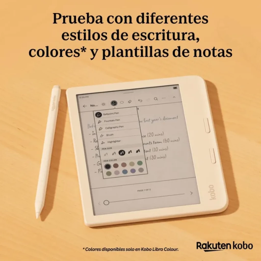 Rakuten Kobo Stylus 2 Blanco para eBooks con cuerpo delgado, botón lateral, punta fina y carga USB-C; diseño minimalista y ergonómico - Ítem5