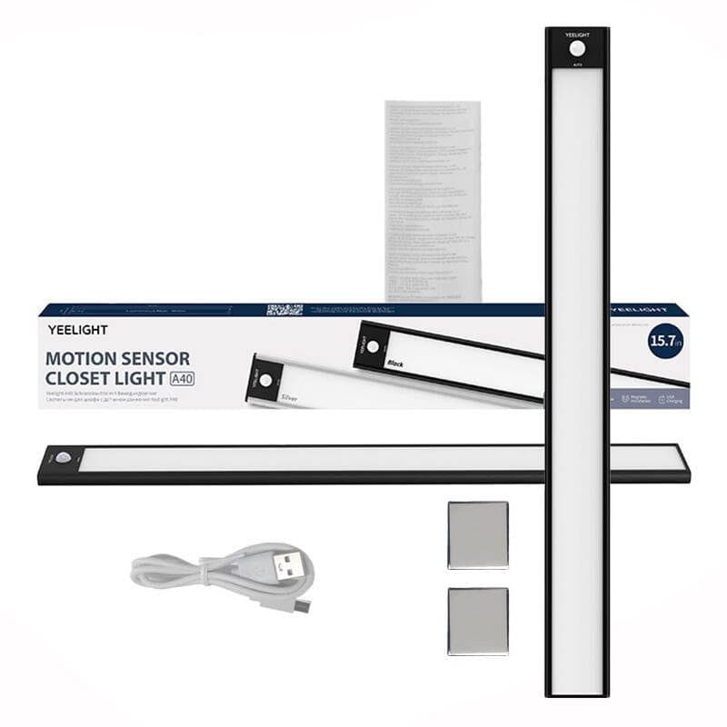 Yeelight Closet Sensor Light 40cm - negro 4000 K, contenido de la caja