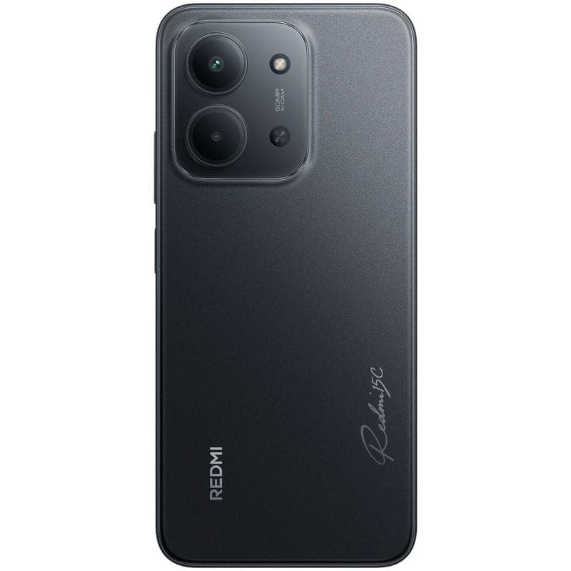 Xiaomi Redmi 15C 4 GB/128 GB Preto - imagem lateral traseira