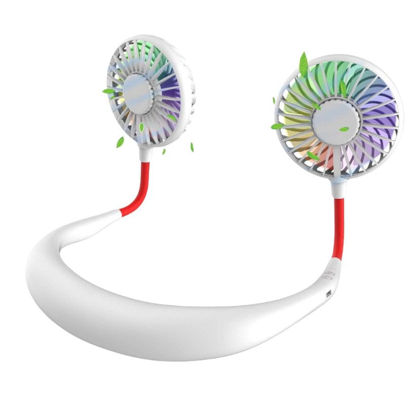 Ventilador de pescoço com aromaterapia e luzes Branco - Item