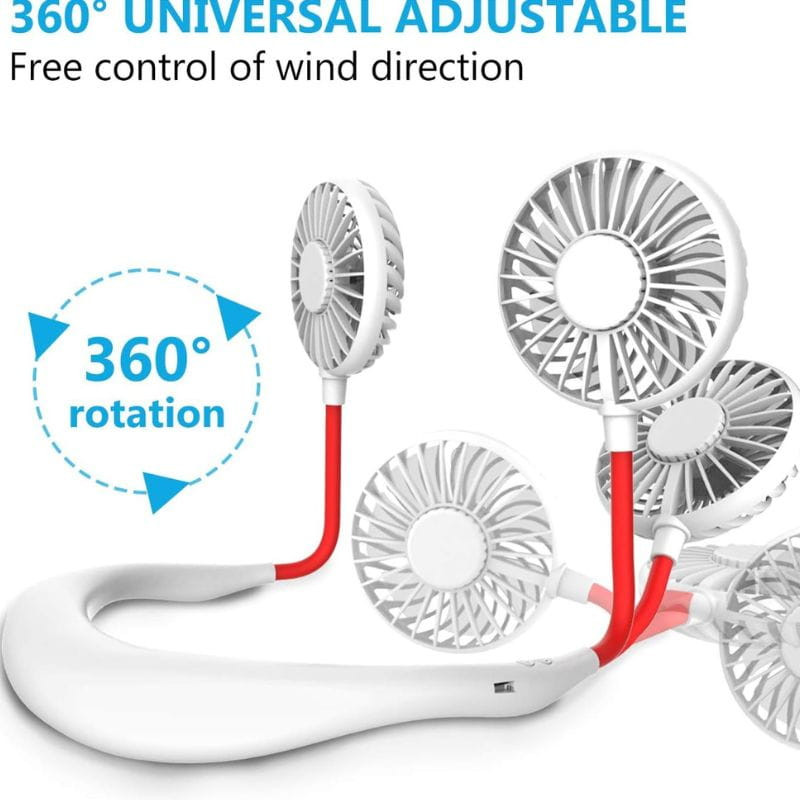 Ventilador de pescoço com aromaterapia e luzes Branco - Item4