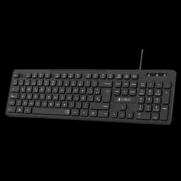 Clavier Subblim Business Slim Silencieux avec câble USB, design ultrafin noir, touches à membrane silencieuses, disposition complète avec pavé numérique