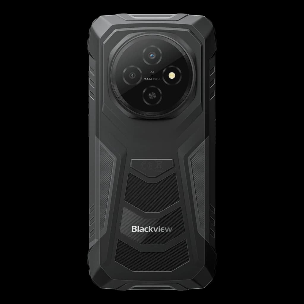 Blackview Fort 1 4Go/128Go Noir Robuste avec dos renforcé, texture antidérapante et module photo rond triple capteur avec flash LED et marquages CE