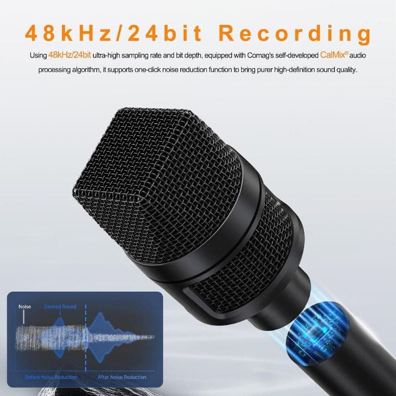COMICA Revo S Microphone sans fil à main pour interviews USB-C, caractéristiques d'enregistrement
