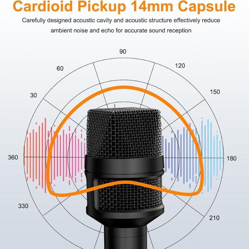 COMICA Revo S Microphone sans fil à main pour interviews USB-C, capsule de 14 mm