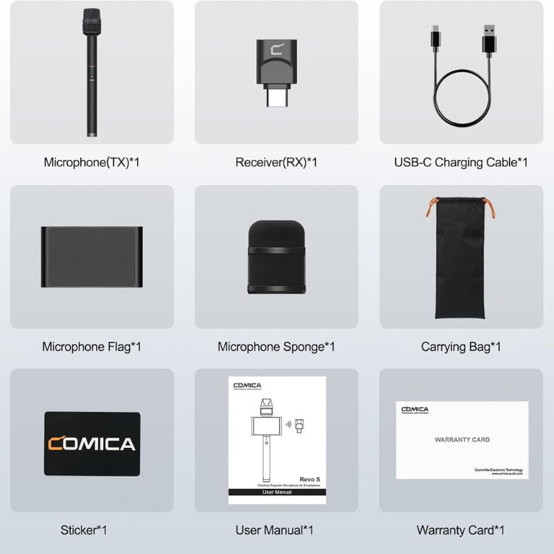 COMICA Revo S Microfone sem fio de mão para entrevistas USB-C - Item2