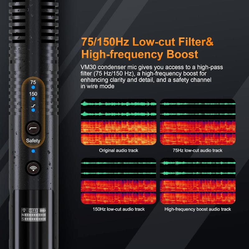 COMICA VM30 Microfone sem fio com gravação integrada e flutuante - Item5