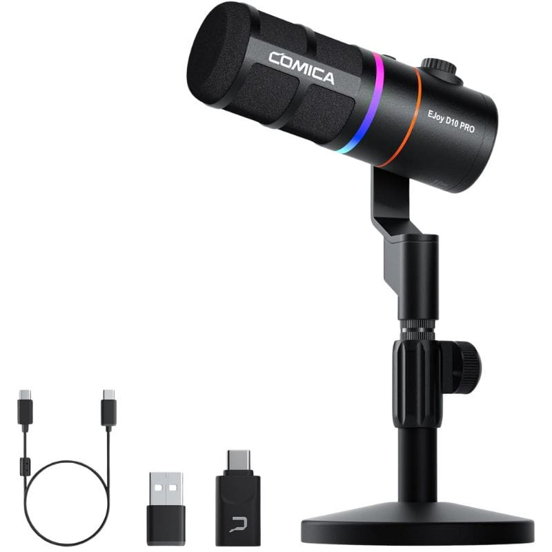 COMICA EJoy D10 Pro (D) Microfone sem fio para jogos, Preto - Item