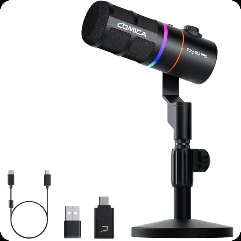 COMICA EJoy D10 Pro (D) Microphone sans fil pour jeux vidéo Noir