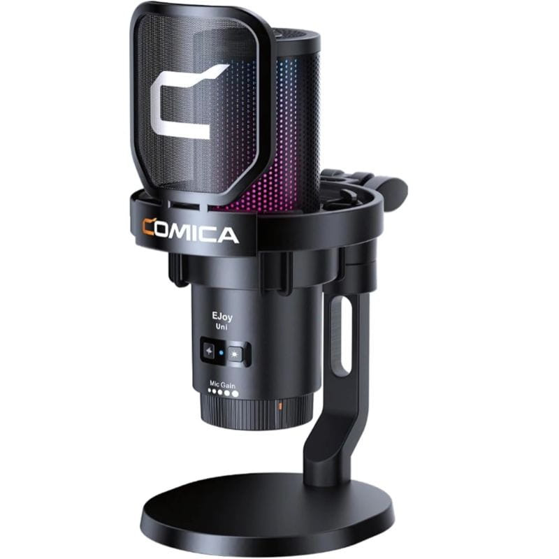 COMICA EJoy Uni Pro(D) Microfone sem fio condensador cardioide RGB Preto - Item