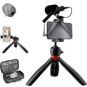 COMICA VM10-K2 PRO Tripé com Microfone - Kit de vídeo para smartphones