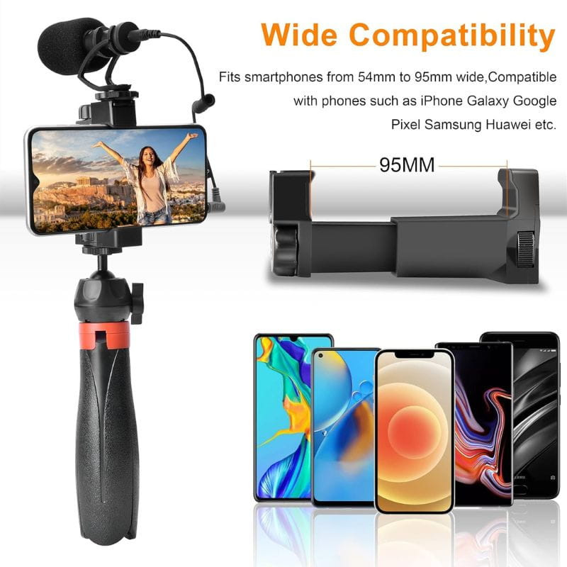 COMICA VM10-K2 PRO Tripé com Microfone - Kit de vídeo para smartphones - Item7