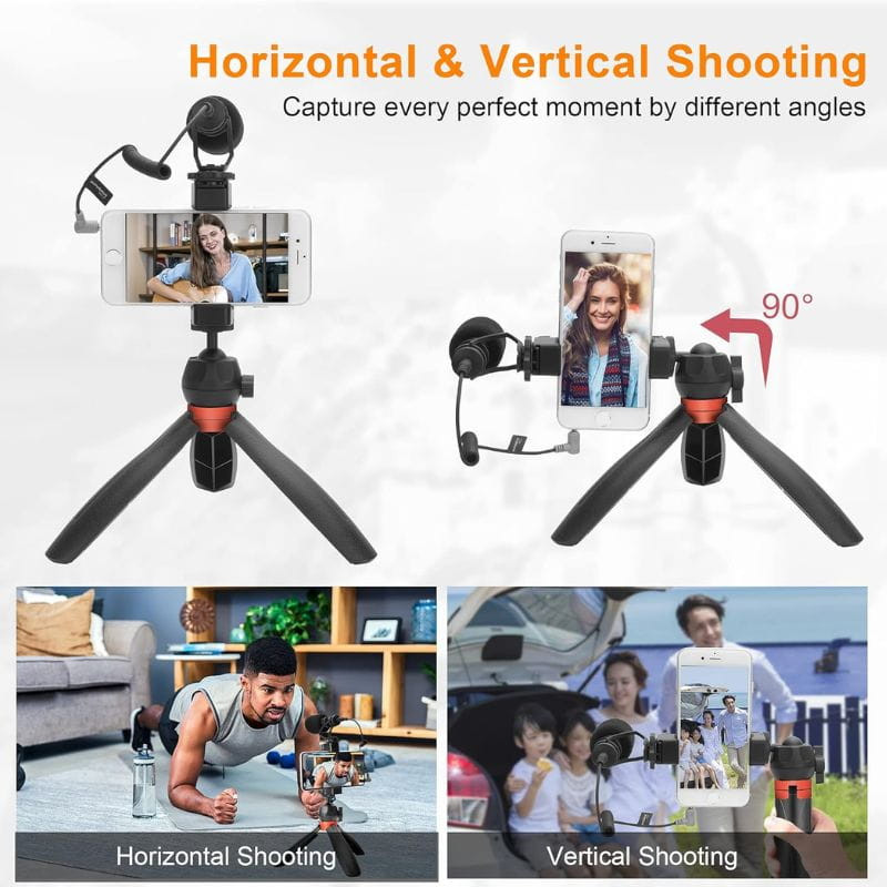 COMICA VM10-K2 PRO Tripé com Microfone - Kit de vídeo para smartphones - Item5