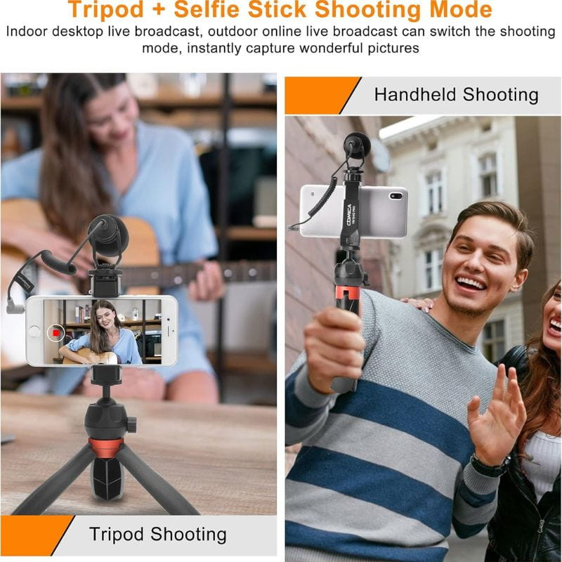 COMICA VM10-K2 PRO Tripé com Microfone - Kit de vídeo para smartphones - Item3