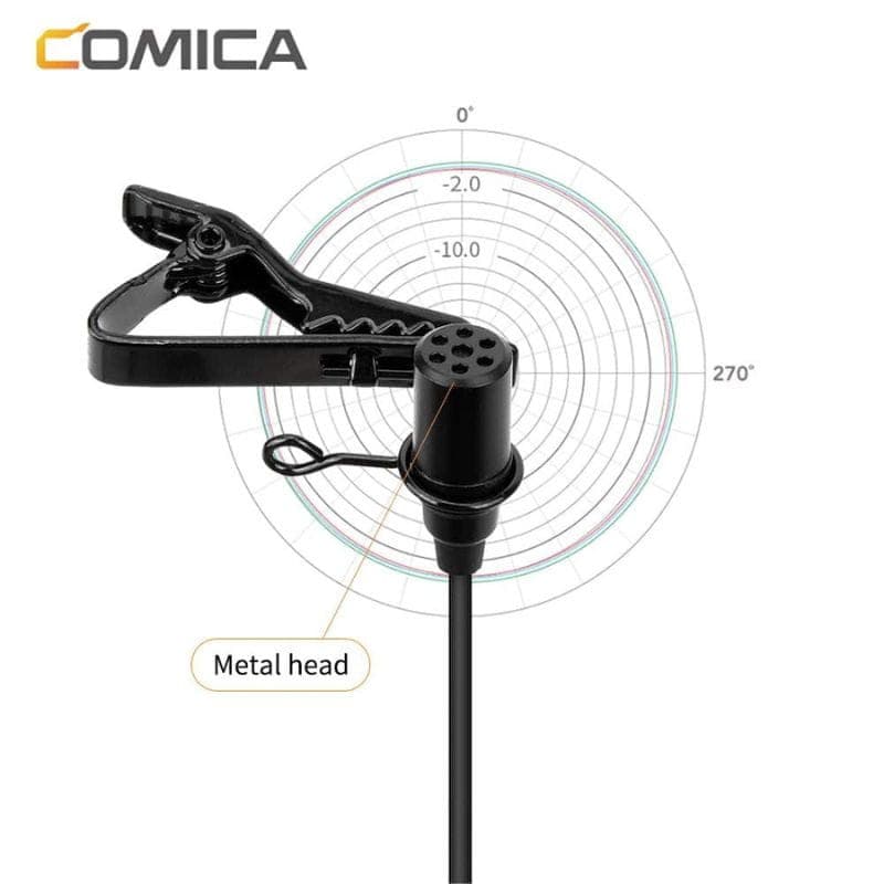 COMICA Microphone Lavalier pour Smartphone USB-C 4,5 m, image intérieure