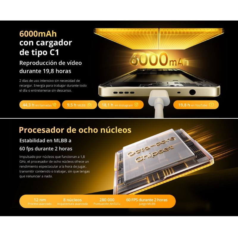 Realme Note 70T 4GB/128GB Negro - Ítem4