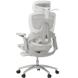 Powerbasic Silla de Oficina Ergonómica Elvas Gris