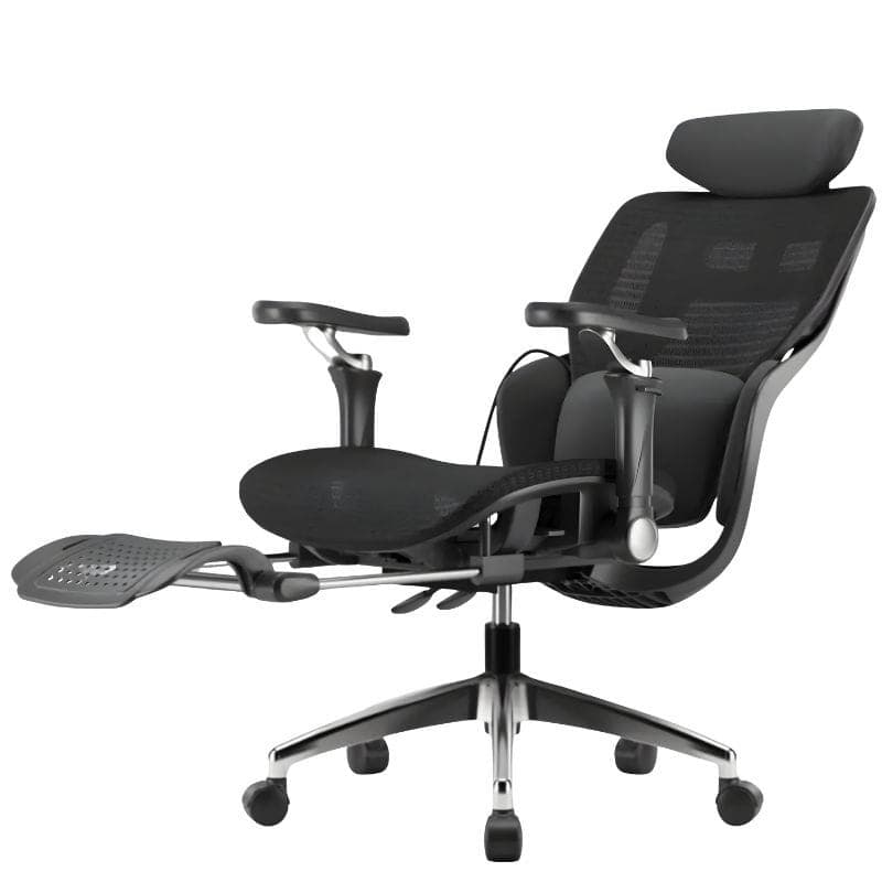 Cadeira de escritório ergonómica Amarante preta, imagem lateral