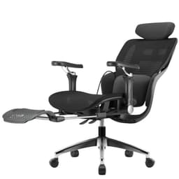 Cadeira de escritório ergonómica Amarante preta, imagem lateral