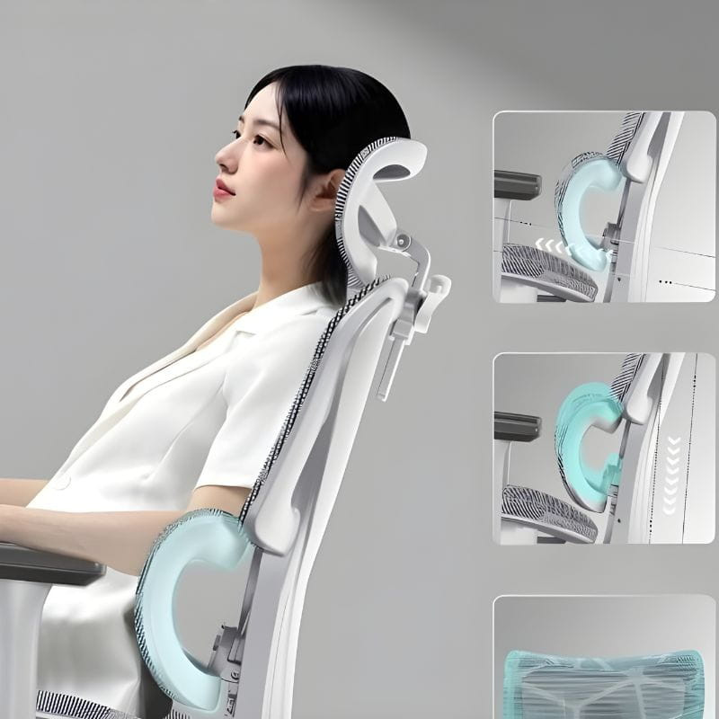 Powerbasic Chaise de Bureau Ergonomique Beja Grise - Ítem3