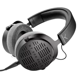 Beyerdynamic DT 900 Pro X 48 Ω casque filaire noir avec coques ajourées, coussinets velours gris, arceau rembourré et câble détachable pour studio/scène