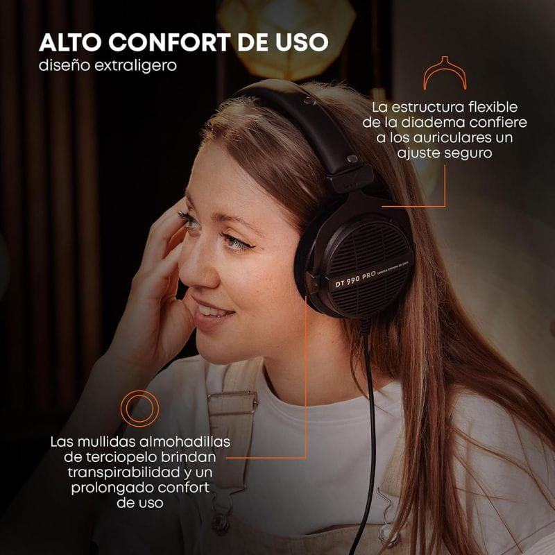 Beyerdynamic DT 990 PRO 80 Ω - Auriculares de estudio con cable - Ítem5