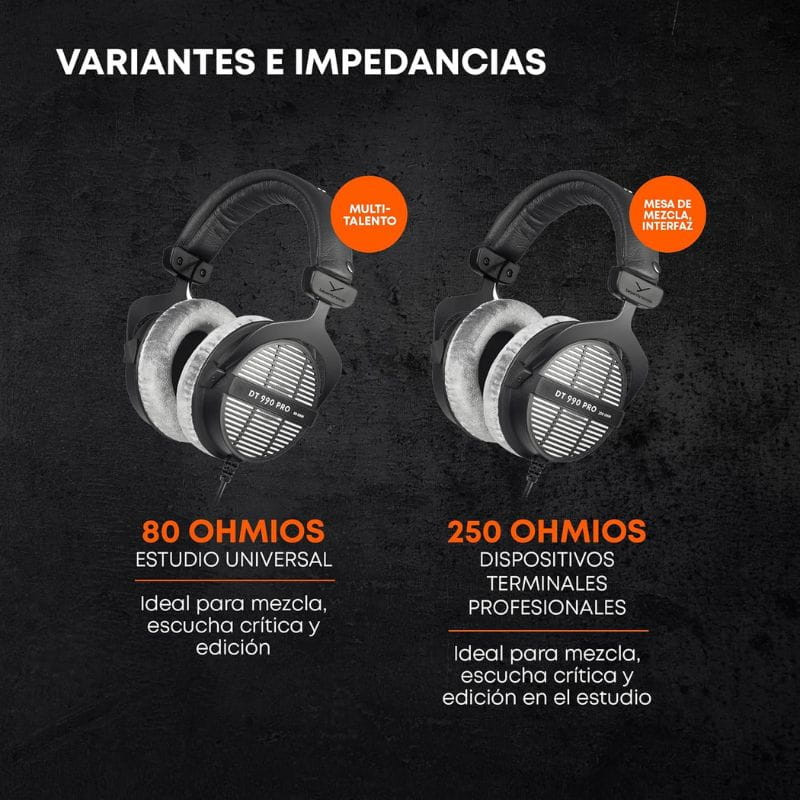 Beyerdynamic DT 990 PRO 80 Ω - Auriculares de estudio con cable - Ítem2