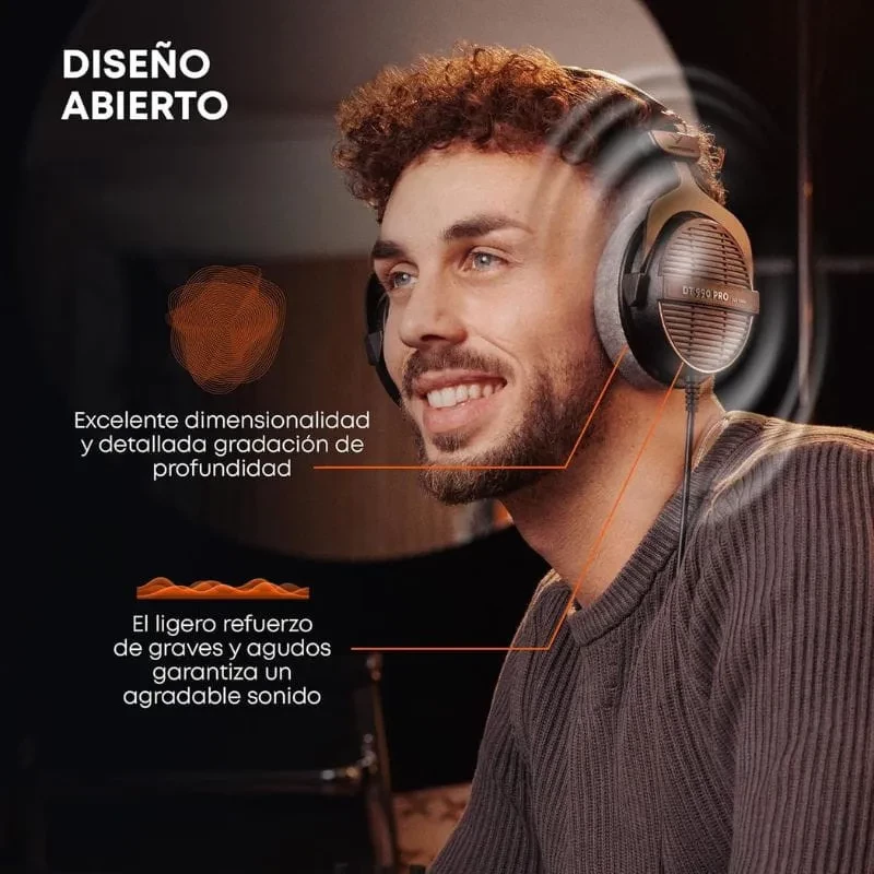 Beyerdynamic DT 990 PRO 80 Ω Black Edition - Auscultadores de estúdio com fio - Item7