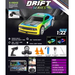 808P 1/22 4WD Drift Rojo Azul - Coche RC Eléctrico - características 