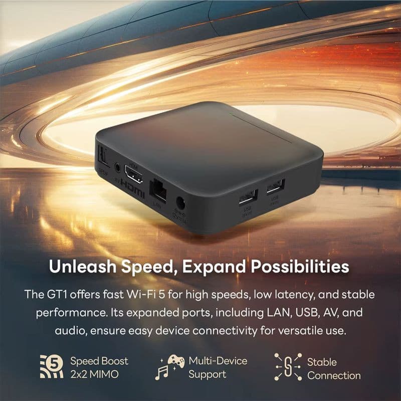 Conexões de RockTek GT1 RTD1325TPV 2GB/32GB Android 12 - Android TV