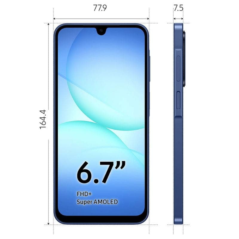 Samsung Galaxy A17 5G 4GB/128GB Negro, tamaño de la pantalla