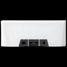 Roteador STARLINK Gen3 branco com traseira plana, portas Ethernet e energia visíveis, design minimalista para kit standard V4