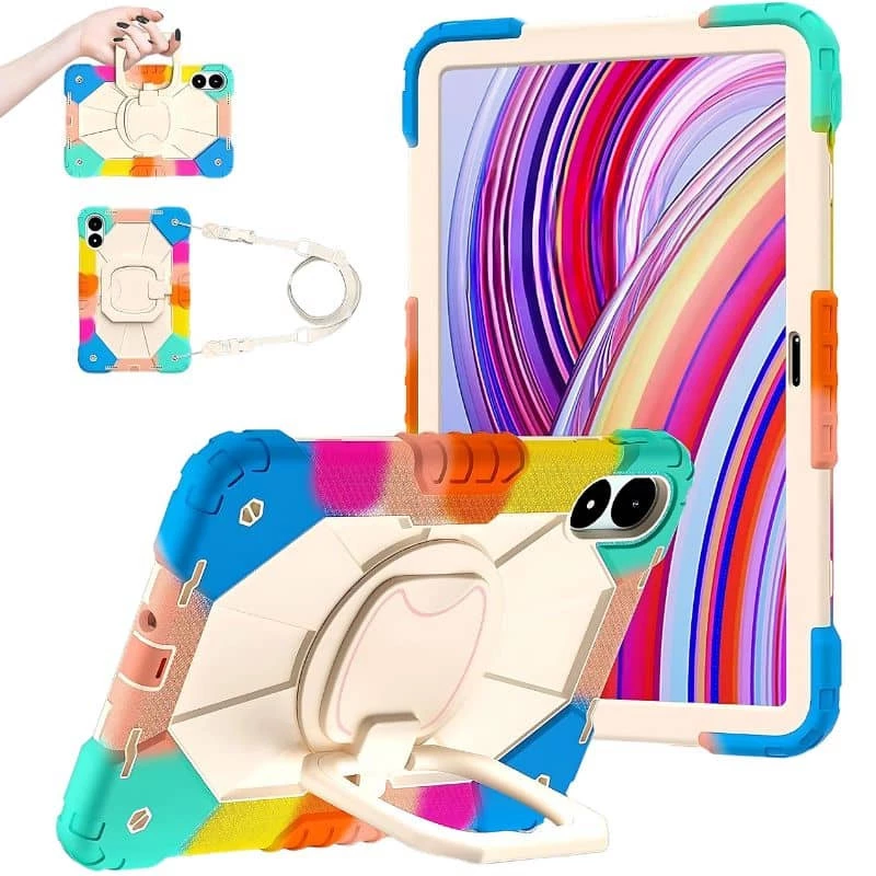 Funda Xiaomi Redmi Pad 2 Multicolor con Soporte Giratorio para niños - Ítem