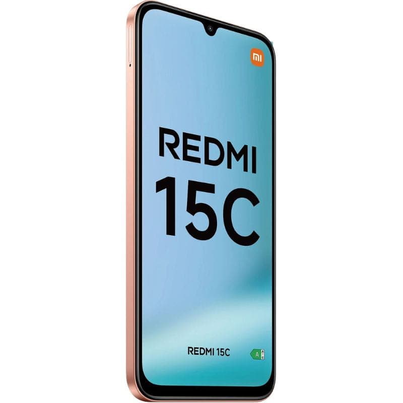 Xiaomi Redmi 15C 4 Go/128 Go Orange, vue latérale avant
