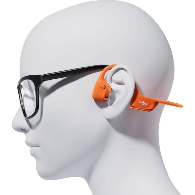 SHOKZ OpenRun Pro 2 Mini Negro - Auriculares inalámbricos Bluetooth, tamaño mini imagen visto colocados en una persona