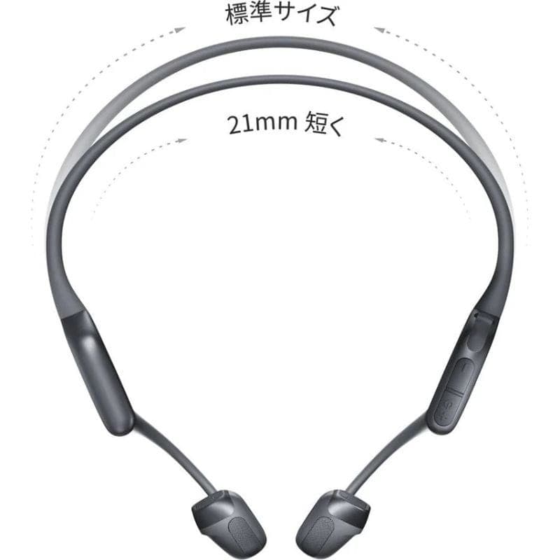 SHOKZ OpenRun Pro 2 Mini Negro - Auriculares inalámbricos Bluetooth, tamaño mini visto desde arriba