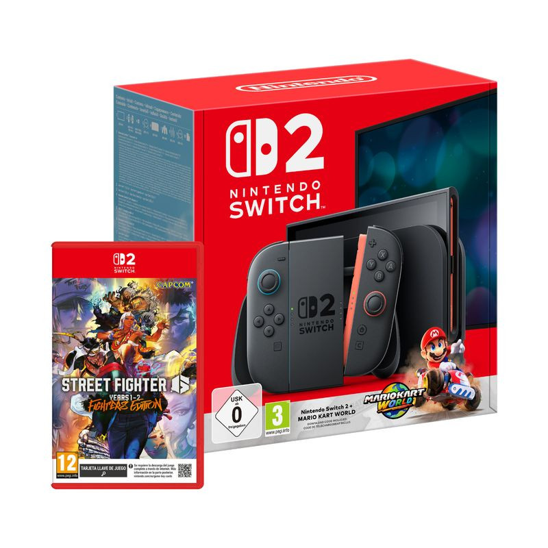 Nintendo Switch 2 + Mario Kart World + Street Fighter 6 Years 1-2 Fighters Edition - Ítem