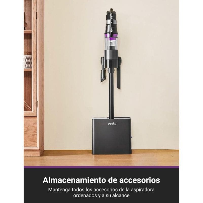 Aspirador vertical com estação de esvaziamento EUREKA Stylus Elite NEC490, com espaço para armazenamento de acessórios