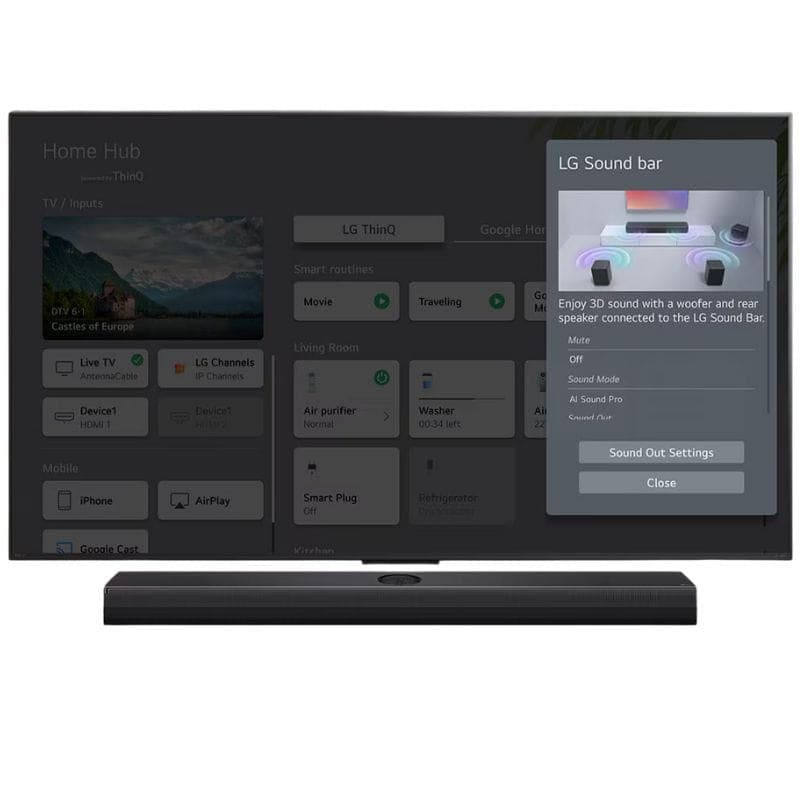 LG 75UA75006LA 75 pouces 4K Ultra HD LED avec IA, bords fins, pied en V métallique, couleurs vives et contraste élevé, Smart TV Wi‑Fi intégré