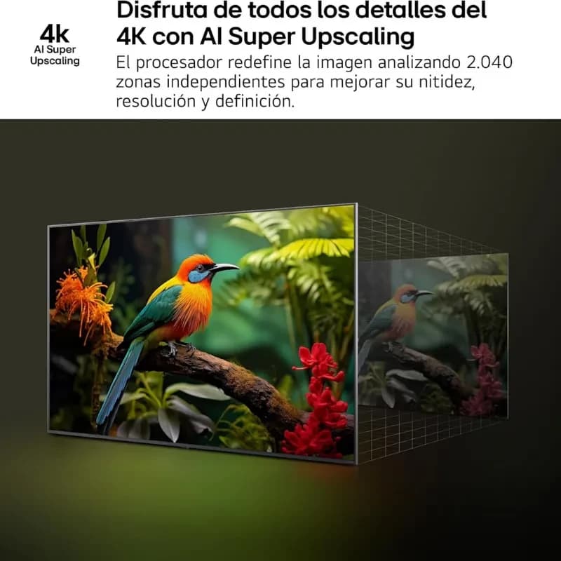 LG 86UA75006LA 86 pouces 4K Ultra HD LED, grand écran fin avec couleurs vives et détails nets, AI Super Upscaling pour une image précise et fluide